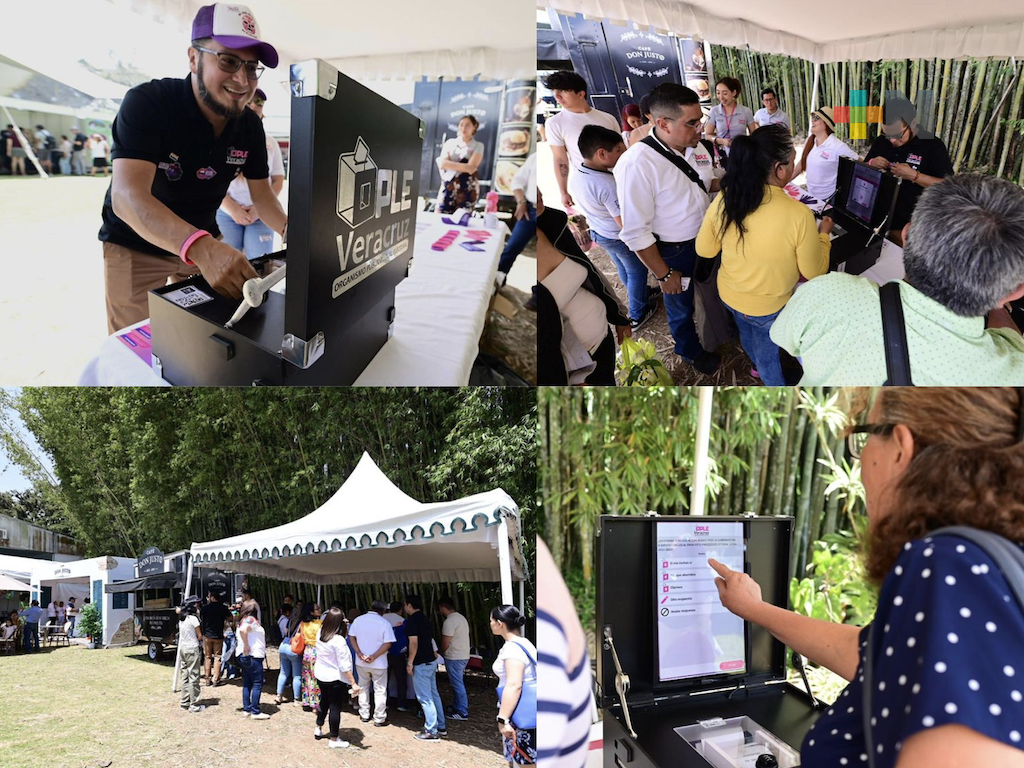OPLE Veracruz acercaron la urna electrónica a ciudadanía en la Feria Internacional de la Orquídea